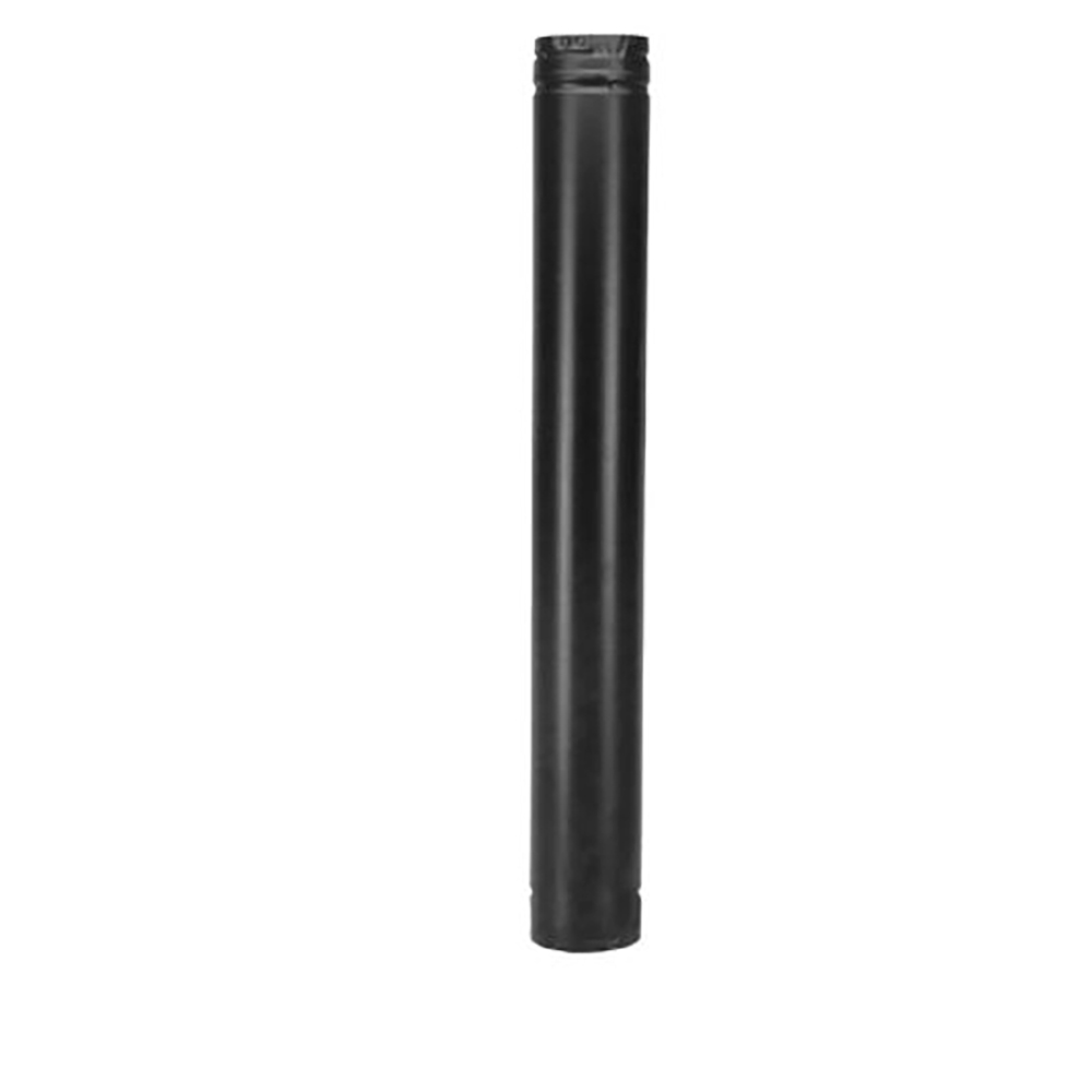 COP25409 4 x 60 in. Pelletvent Pro Pipe with Stainless Steel Inner & Black Outer