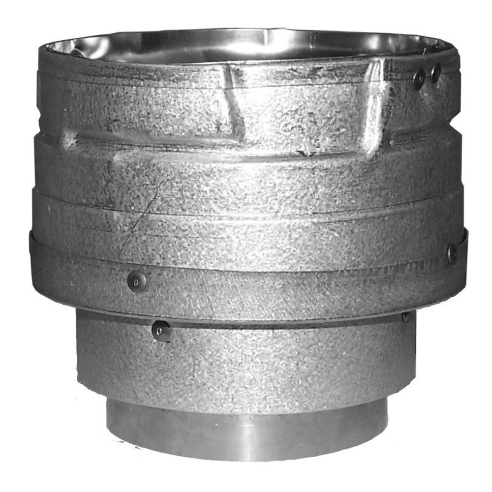 COP25414 Galvalume Pelletvent Pro Appliance Adaptor & Increaser with 4 in. Connects Pipe to 3 in. Appliance Take-Off