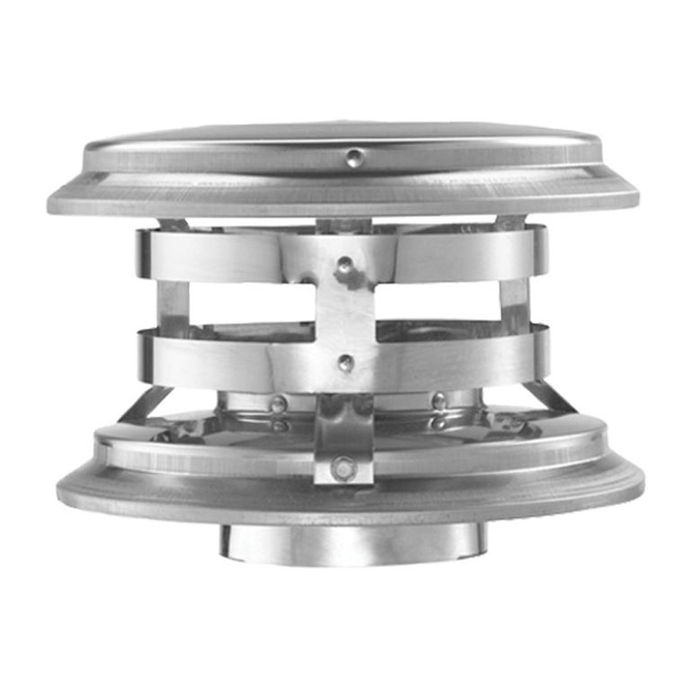 COP25424 3 in. Pelletvent Pro Vertical Cap - Stainless Steel