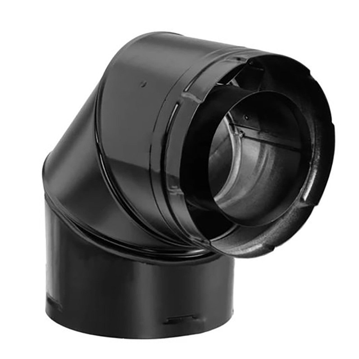 COP69402 4 x 6.62 in. Directvent Pro 90 Deg Black Swivel Elbow