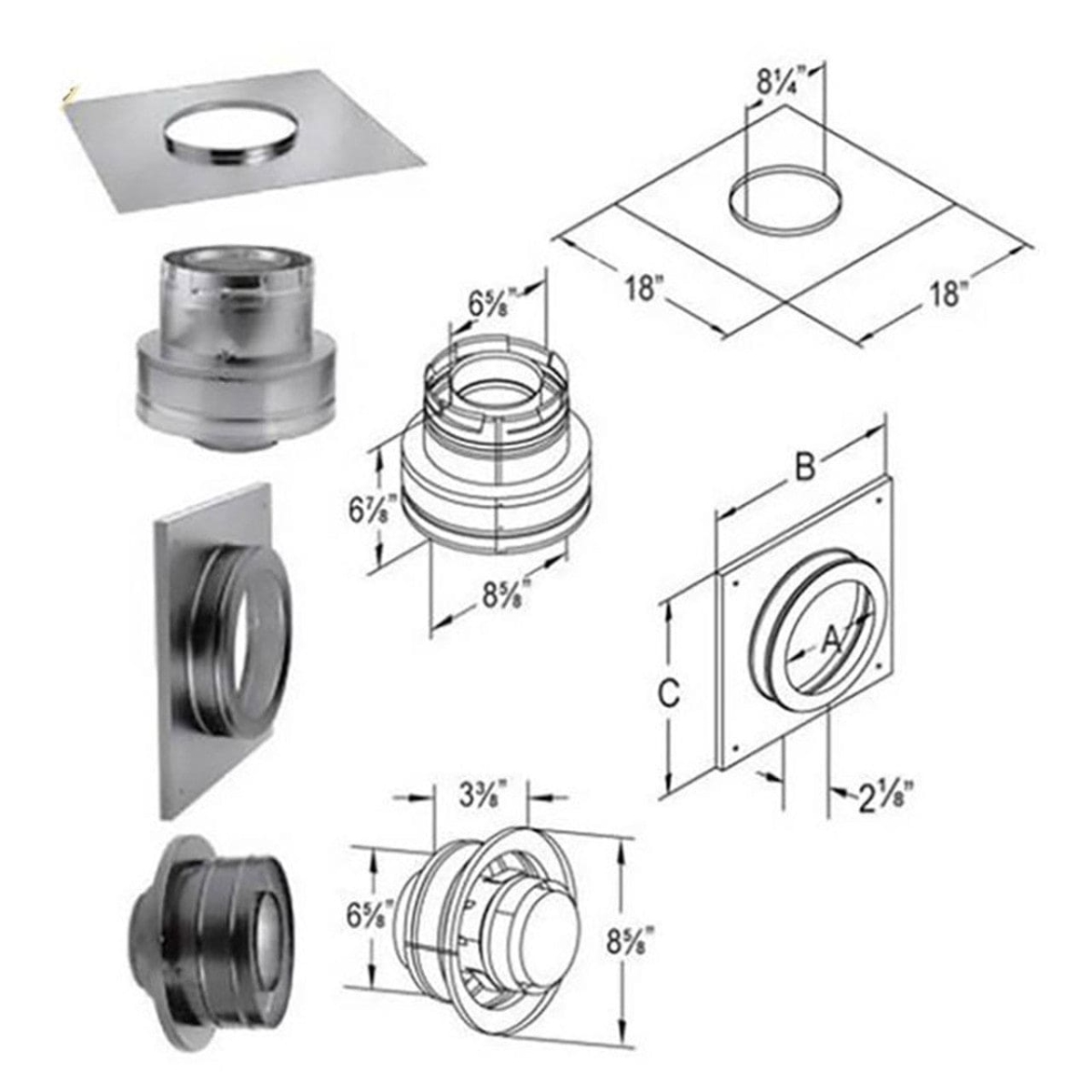COP69474 Directvent Pro Masonry Chimney Conversion Kit