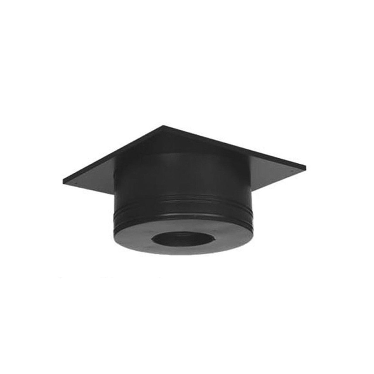 COP69675 6 in. Dura-Plus Round Ceiling Support with Painted Black