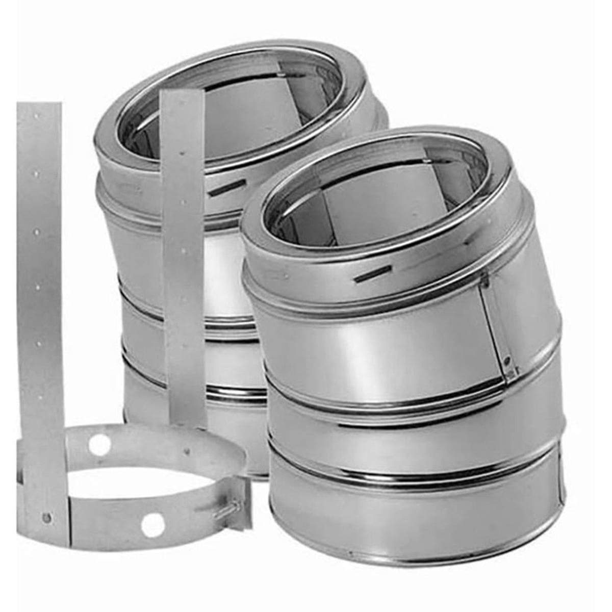 COP70623 6 in. Duratech 15 Deg Elbow Kit, Stainless