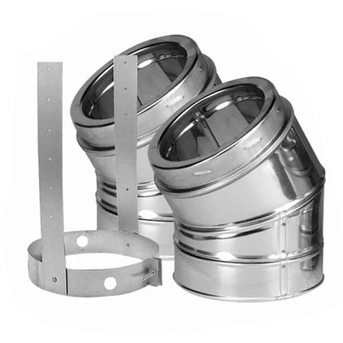 COP70626 6 in. Duratech 30 Deg Elbow Kit, Stainless
