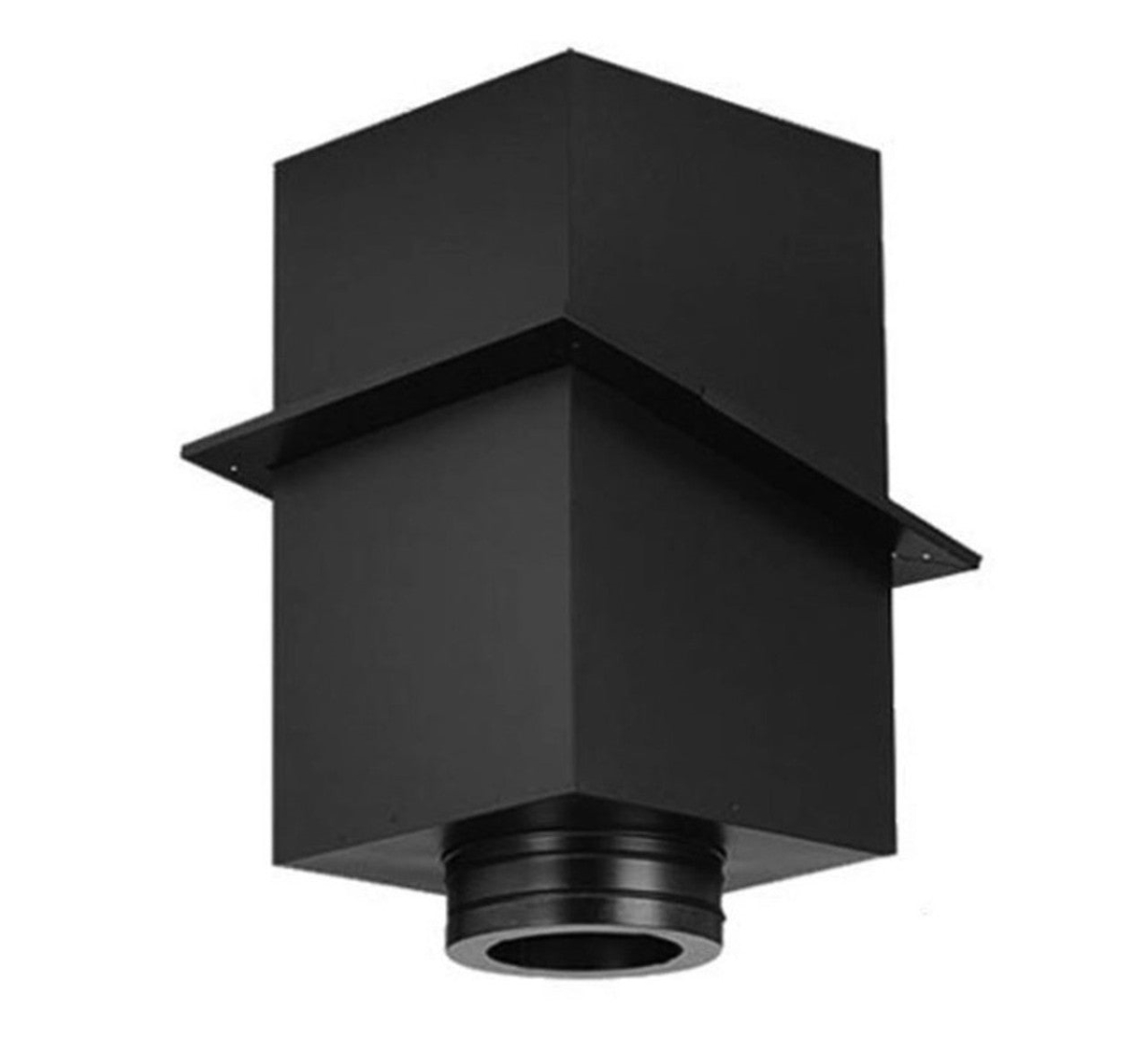 COP70655 6 in. Duratech Square Ceiling Support, Black - 24 in. Tall