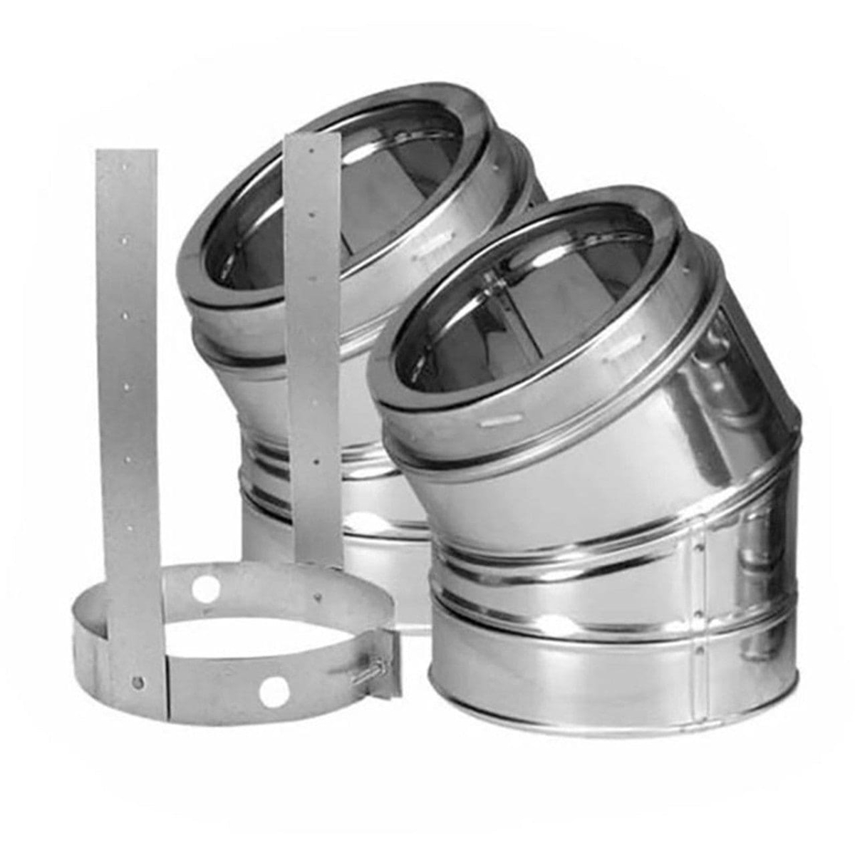 COP70826 8 in. Duratech 30 Deg Elbow Kit, Stainless