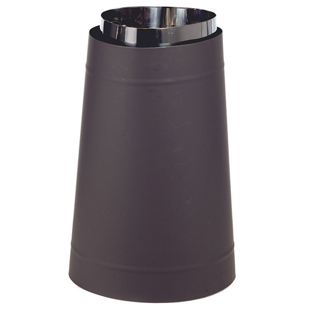 03602482 VDB08OA - 8 in. Ventis Double-Wall Black Stove Pipe, Oval to Round Adapter