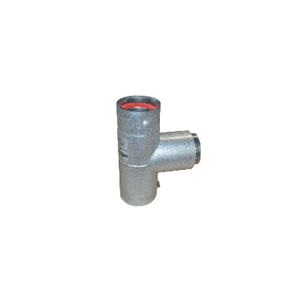 03602345 VP-SAT43 - 4 to 3 in. Ventis Pellet Vent Pipe 304L Inner & Galvanized Outer, Stove Adapter Tee with Cap