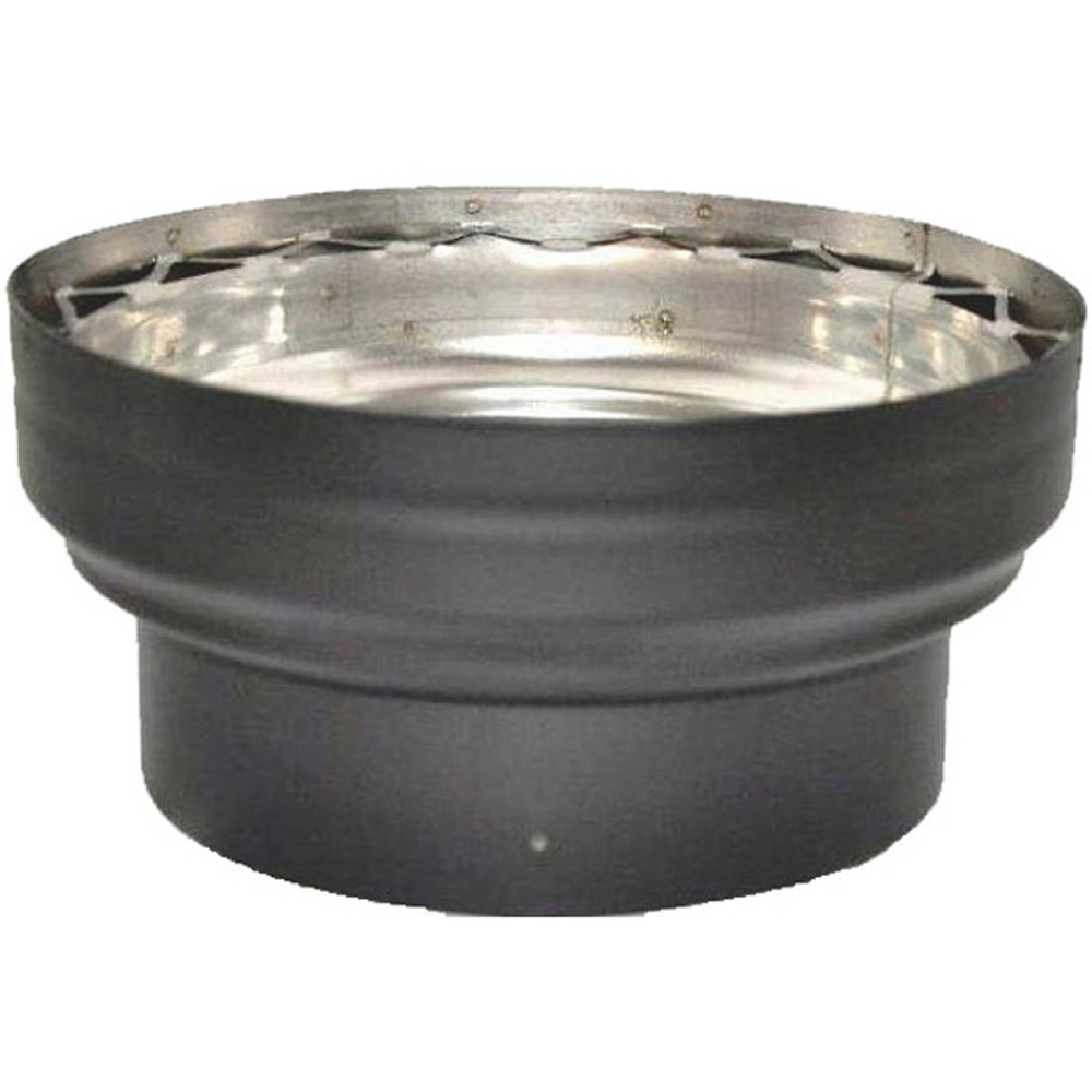 03602504 VDB67 - 6-7 in. Ventis Double-Wall Black Stove Pipe 430 Inner & Satin Coat Steel Outer, Increaser