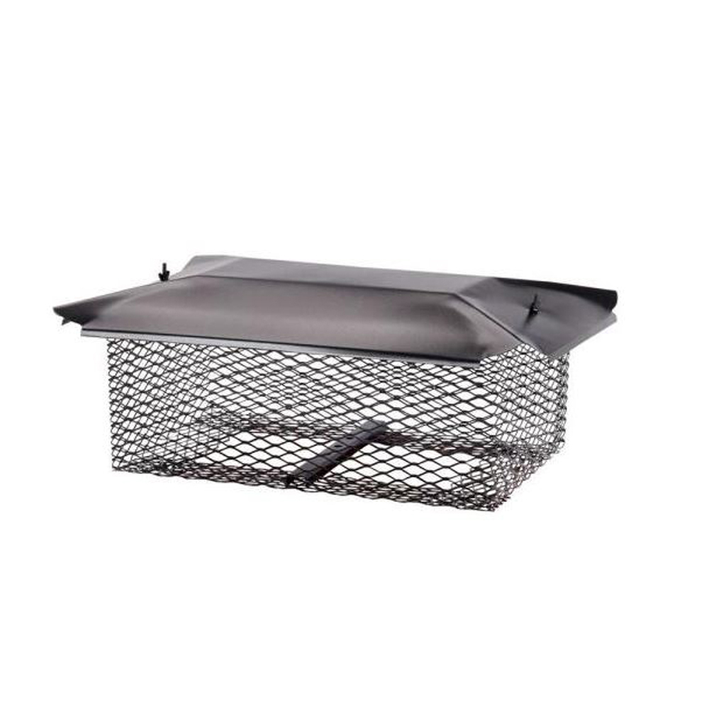 HY-C 03558840 U1320B58 - 13 x 20 in. Universal Cap, Galvanized, Painted Black, 0.62 in. Mesh