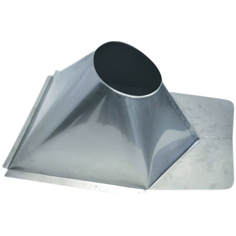 VA-FNVMR0812 - 8 in. Ventis Class-A All Fuel Chimney, Galvanized, Non-Vented Metal Roof Flashing 7-12 to 12-12 Pitch with Storm Collar