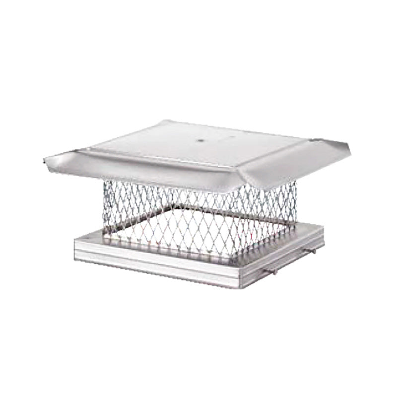 03609021 13 x 17 in. Homesaver Stainless Steel Single-Flue Chimney Cap, 0.62 in. Mesh, 304-Alloy