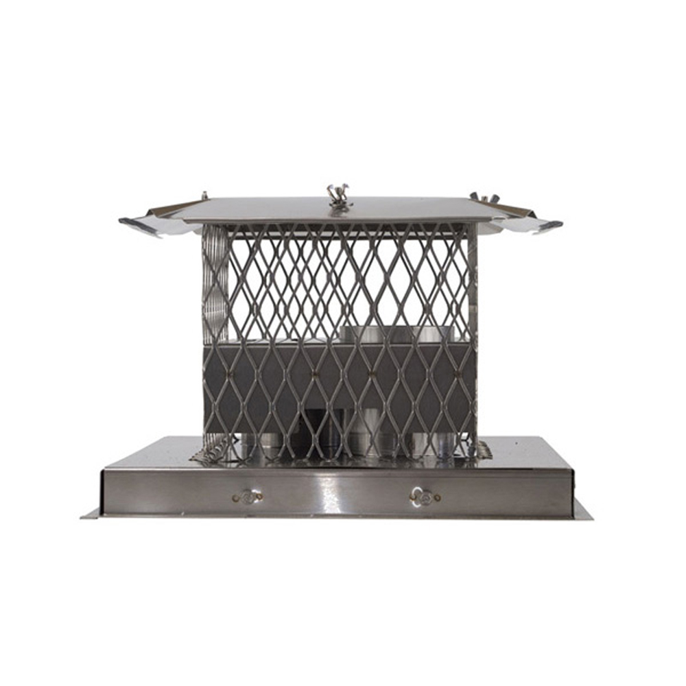 VDVB-CC33-1313 - Ventis Direct Vent Pipe, Galvanneal Painted Black 13 x 13 Terra-Cotta Mount Co-Linear Cap, 3 in. Exhaust & 3 in. Air Intake