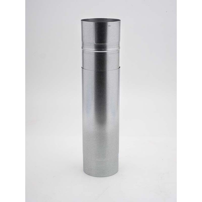 03609622 EZ Vent RDV8 4 x 8 in. Telescoping Pipe Section, Galvanized, Adjusts to 14 in. - 2 Piece