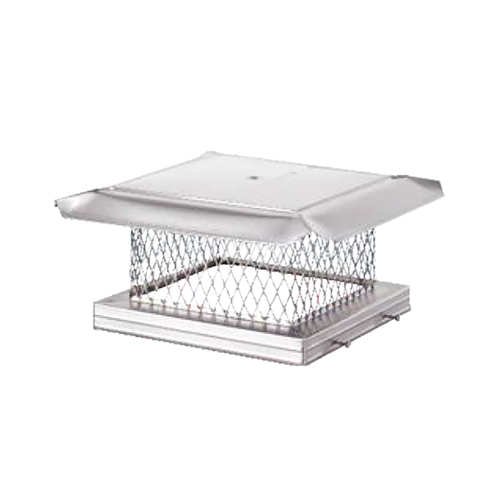 COP14607 13 x 13 in. Homesaver Pro Stainless-Steel Single-Flue Chimney Cap, 0.75 in. Mesh, 304-Alloy