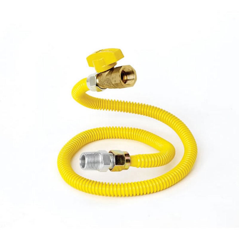 COP47224 CSSD4K-24 - 0.5 in. Gas Appliance Connector, Complete with Shut-Off Valve, 24 in. Length