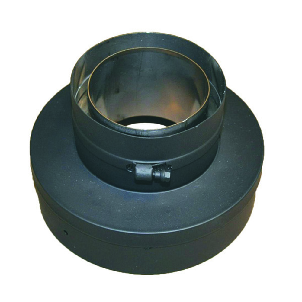 03602406 VP-CA036 - 3 in. Ventis Pellet Vent Pipe 304L Galvalume Inner & Black Outer, 6 in. Class-A Chimney Adapter