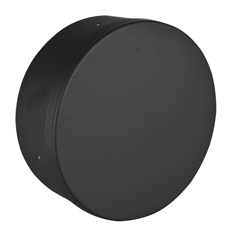 03602566 VSB07TC - 7 in. Ventis Single-Wall Black Stove Pipe, 22 Gauge Cold Rolled Steel, Tee Cap