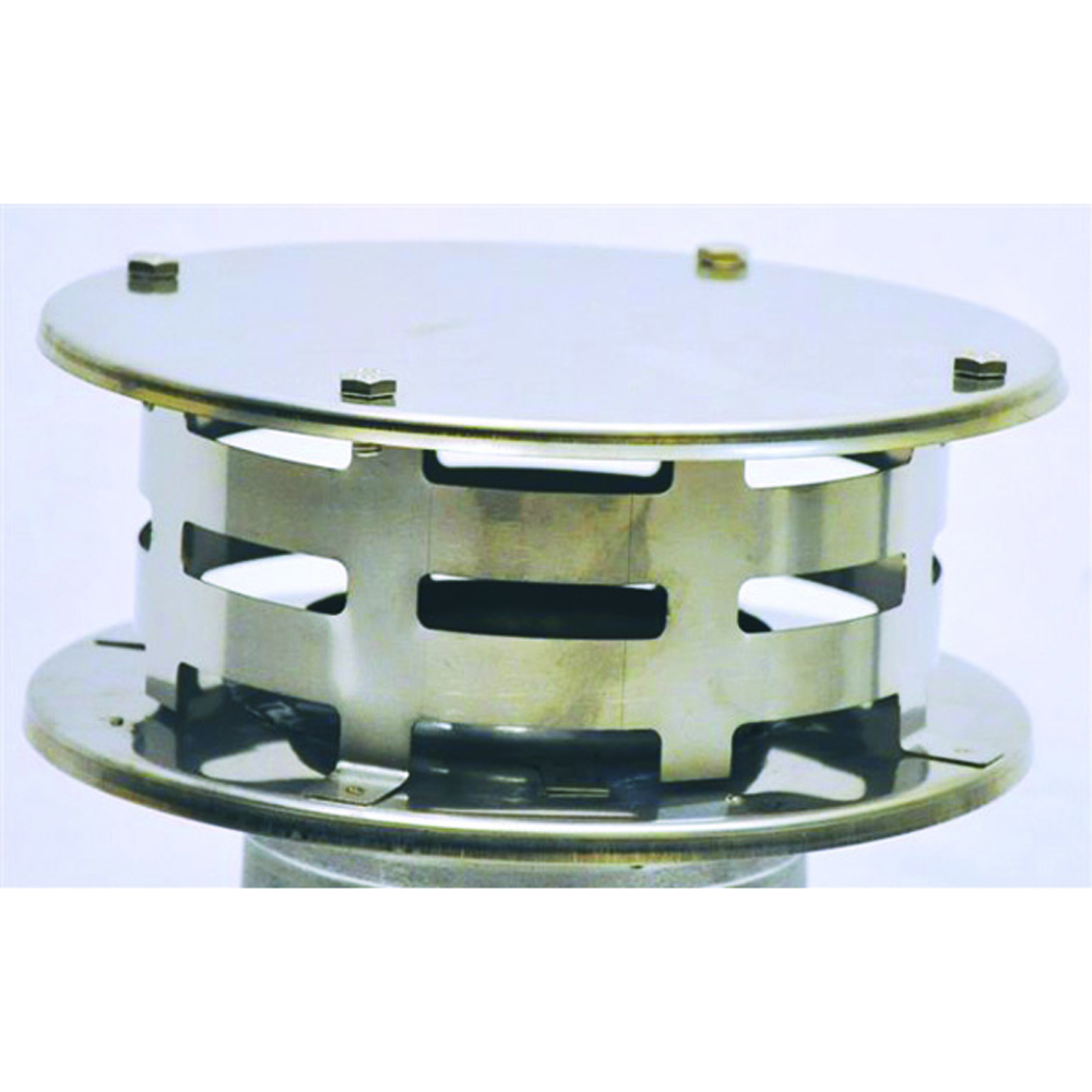 03602375 VP-VC04 - 4 in. Ventis Pellet Vent Pipe 304L Inner & Galvalume Outer, Vertical Rain Cap