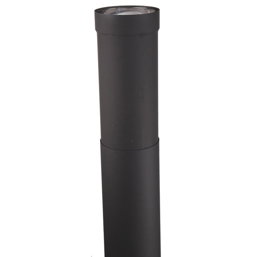 03602443 VDB06ST - 6 in. Ventis Double-Wall Black Stove Pipe, Small Telescoping Section