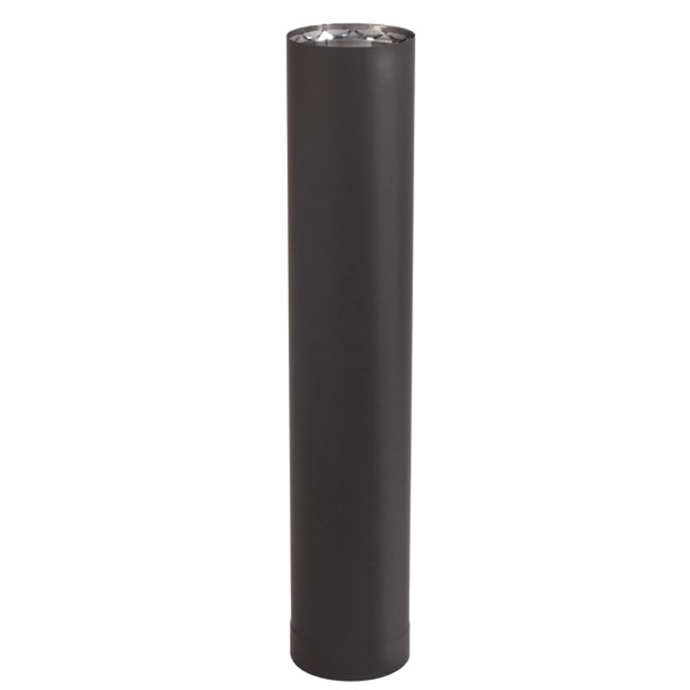 03602454 VDB0748 - 7 x 48 in. Ventis Double-Wall Black Stove Pipe 430 Inner & Satin Coat Steel Outer