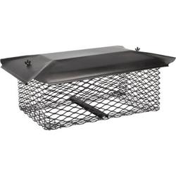 Picture of Hy-C 3558836 13 x 13 x 0.63 in. Universal Cap, Galvanized Steel & Painted Black - Mesh