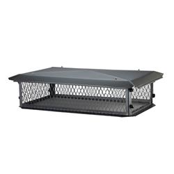 Picture of Hy-C 3558840 13 x 20 in. Hy-C Universal Cap&#44; Galvanized&#44; Painted Black - 0.62 in. Mesh