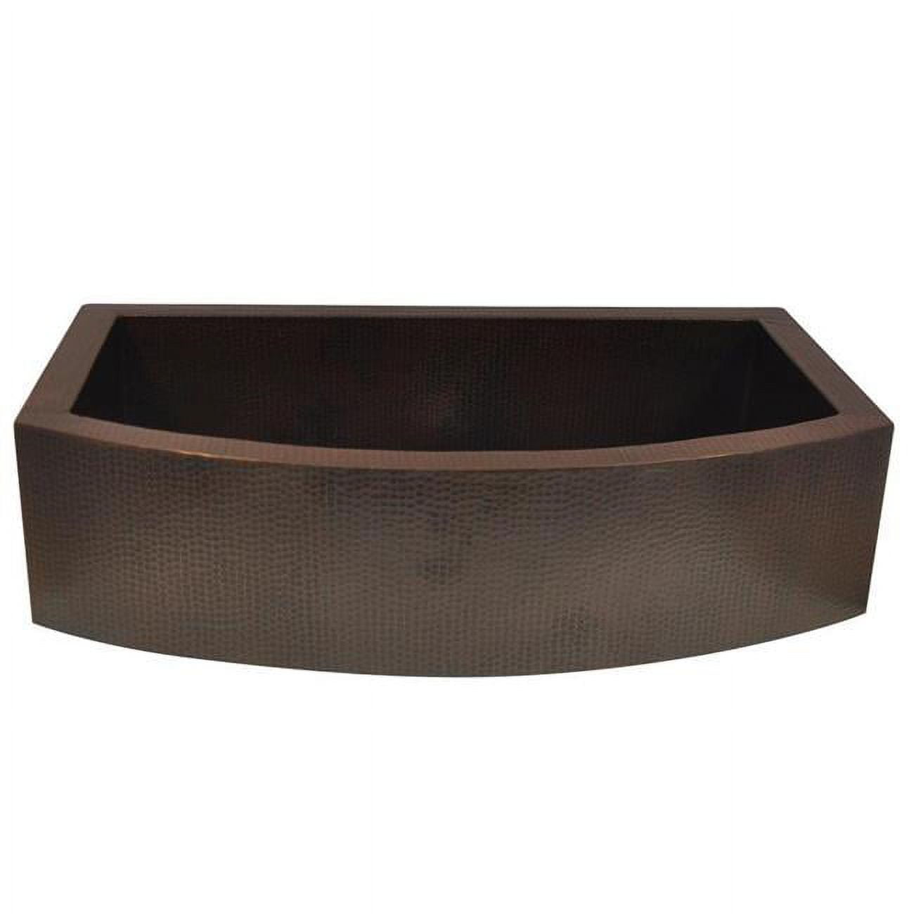 COPPER FARMHOUSE ROUND APRON KITCHEN SINK 30X20X9 G16 DARK LIGHT -  ProCooker, PR3367835