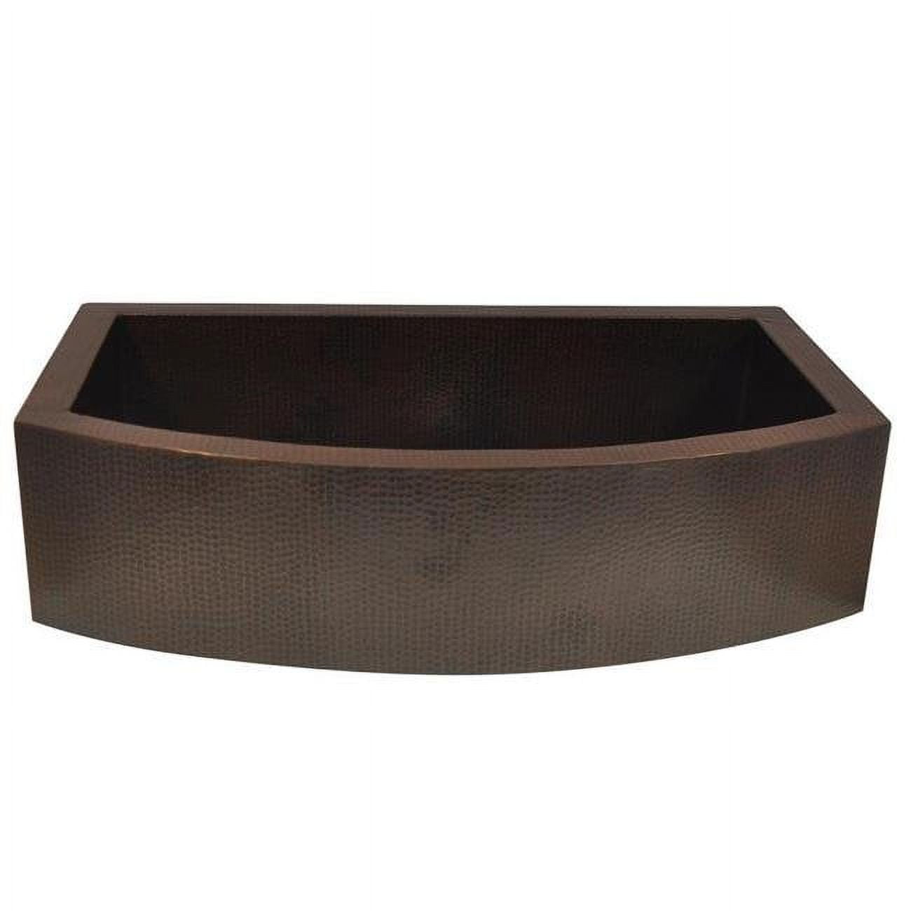 COPPER FARMHOUSE ROUND APRON KITCHEN SINK 33X22X9 G16 MATTE -  ProCooker, PR3368141