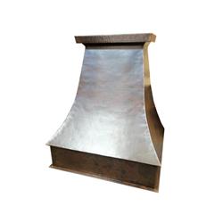 Picture of Copper Design CRH-SQ3-BR Copper Range Hood Wall Mount King&#44; Bright - 30 x 20 x 36 in.
