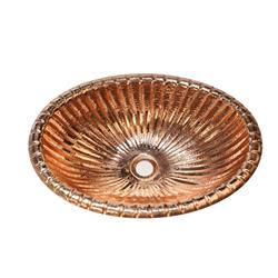 Picture of COPPER OVAL SPECIAL BATH SINK LINES DESIGN 19X14X6 G18 BRIGHT