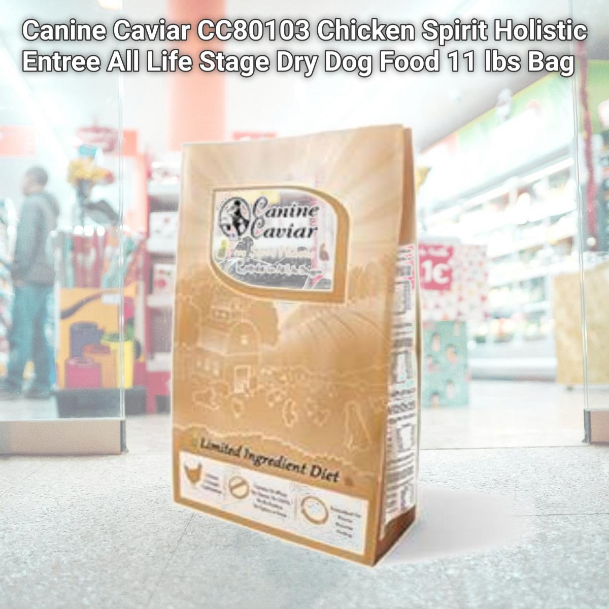 Picture of Canine Caviar CC80103 Chicken Spirit Holistic Entree All Life Stage Dry Dog Food 11 lbs Bag