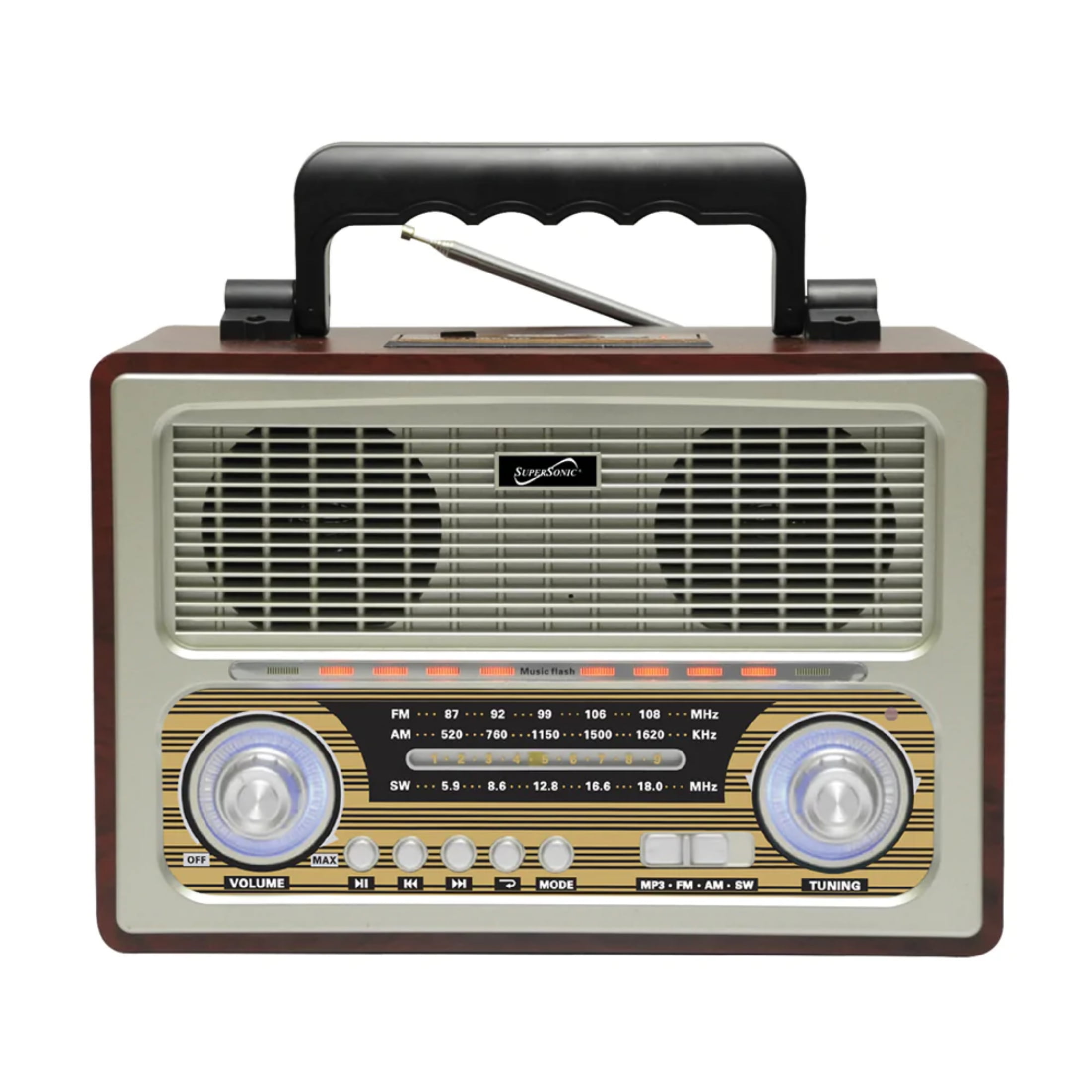 Supersonic SC1198BT Retro Multi Function Bluetooth Speaker
