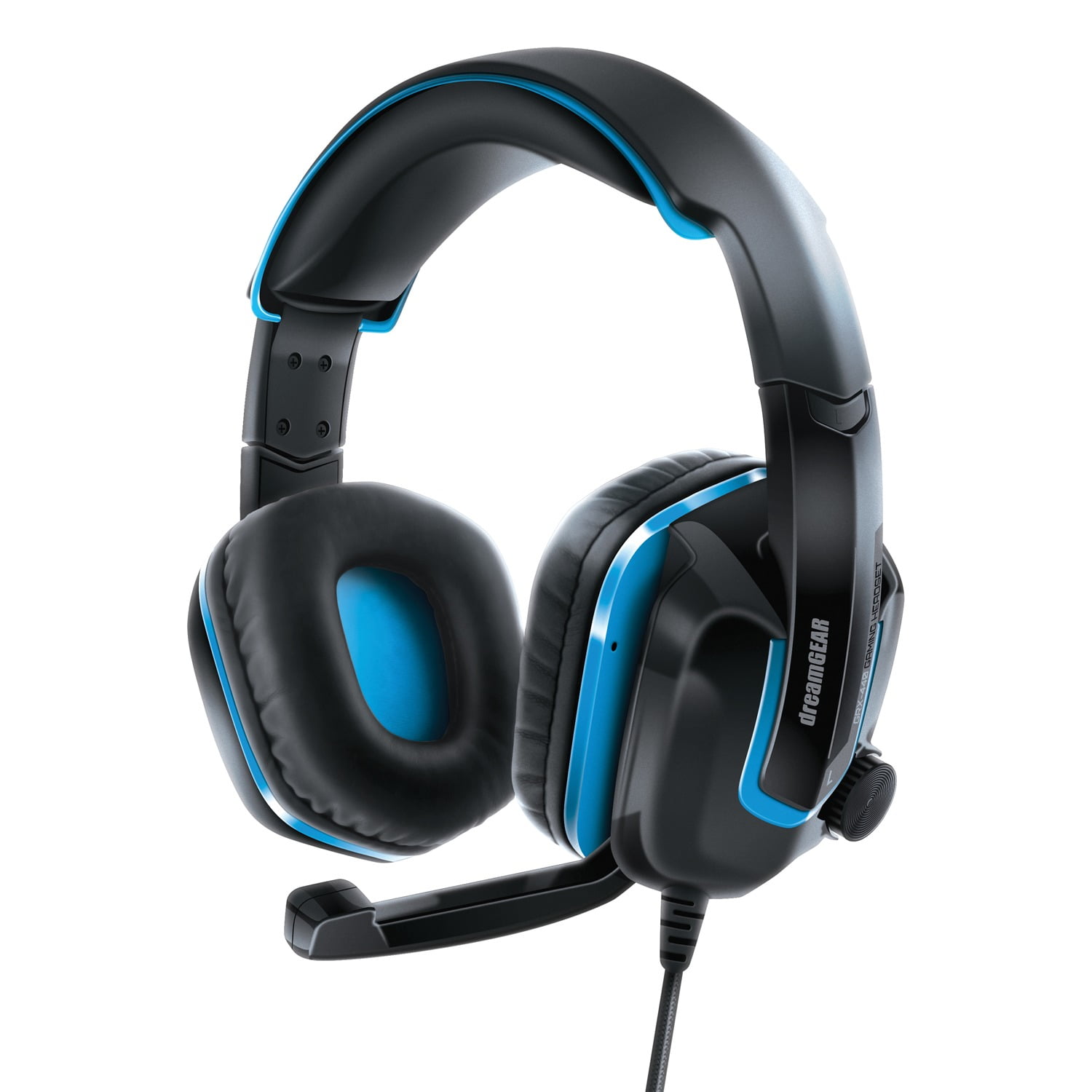 dreamGEAR  PS4 Wired Headset, Black & Blue
