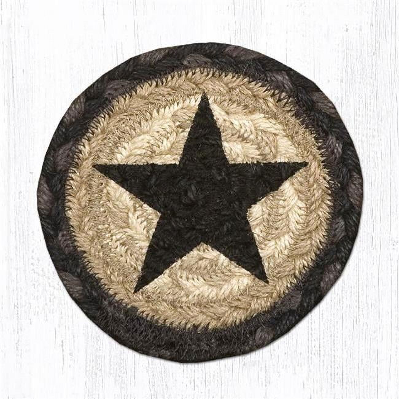 5 x 5 in. Black Star Printed Round Coaster
