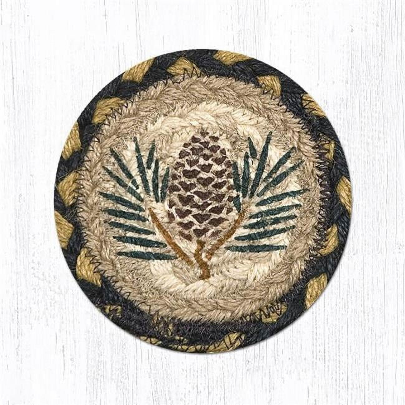 5 x 5 in. Pinecone Printed Round Coaster
