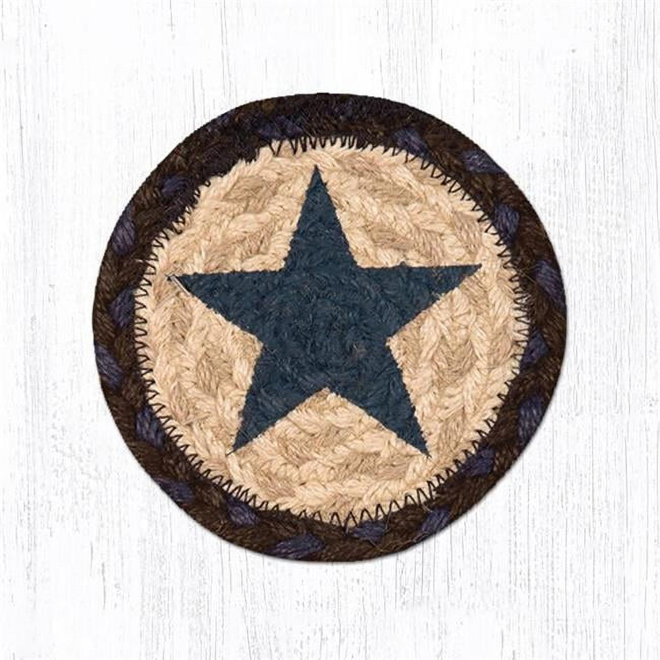 5 x 5 in. Blue Star Printed Round Coaster