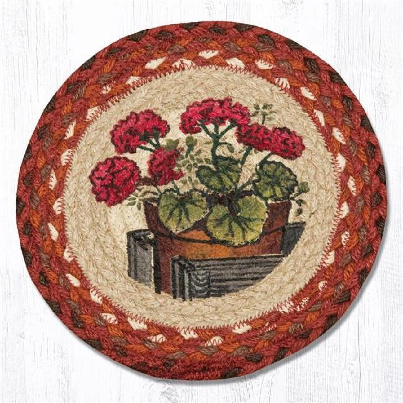 10 x 10 in. Garden Geranium Printed Round Swatch