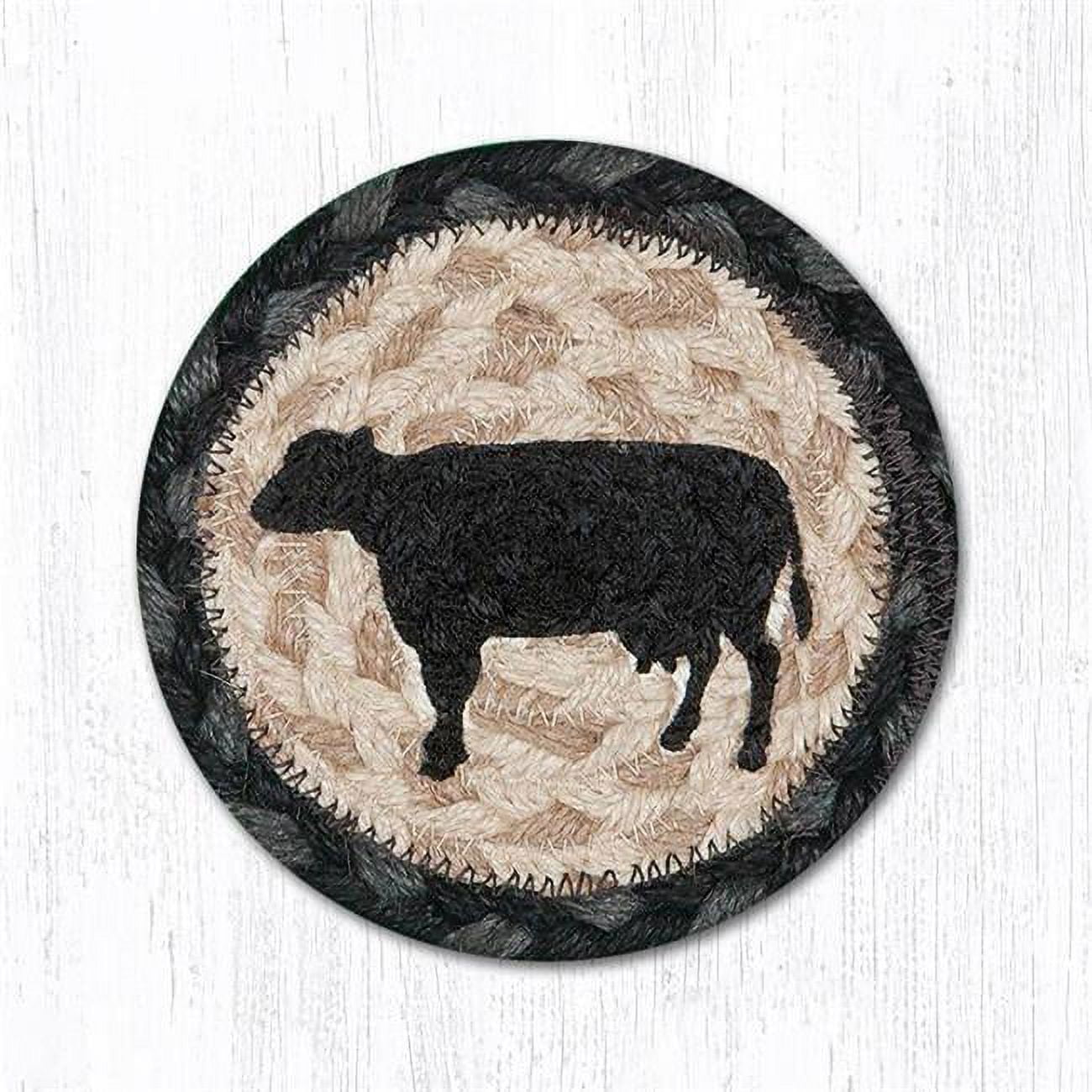 5 x 5 in. Cow Silhouette Printed Round Coaster