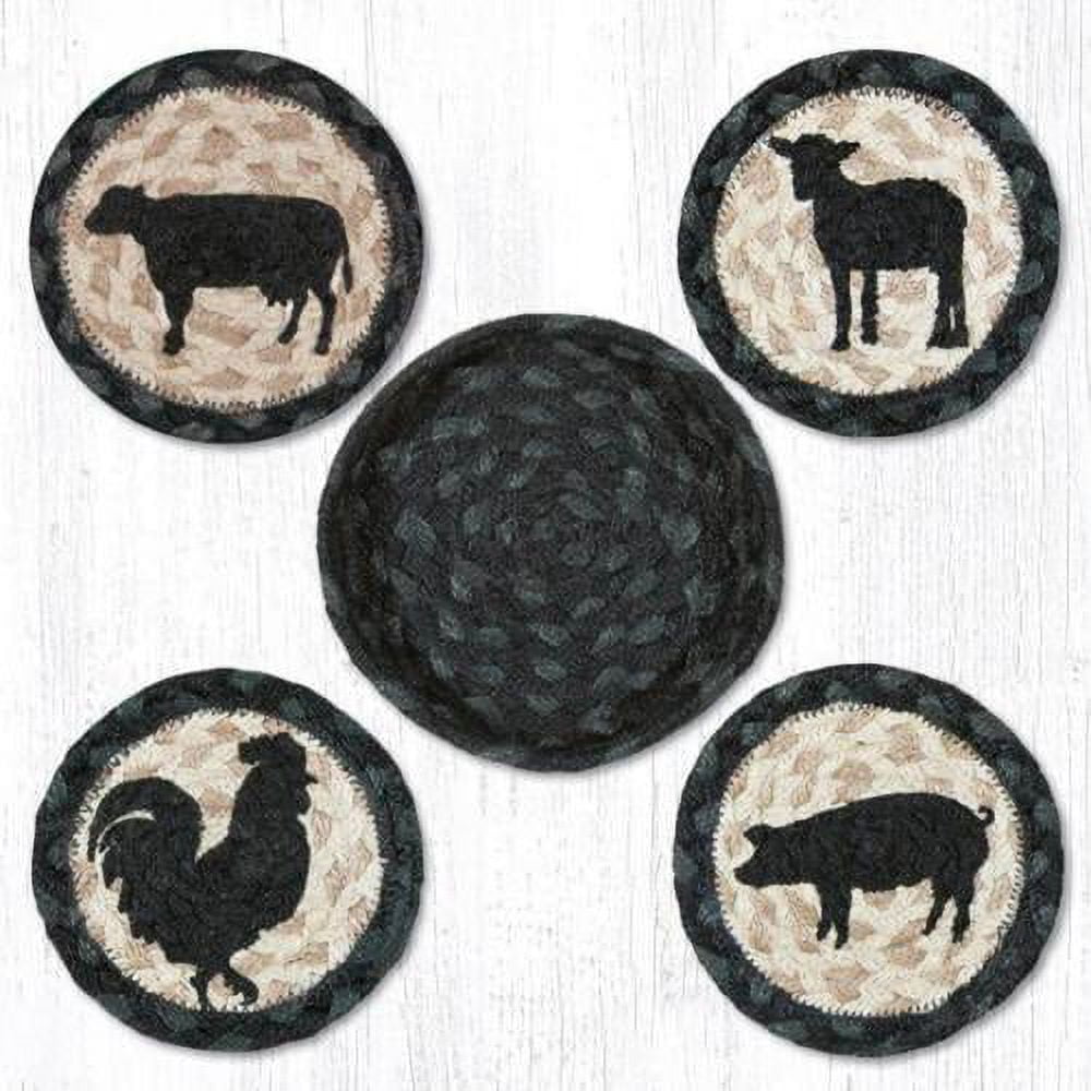 Capitol Importing  Sheep Silhoutte Printed Round Coaster