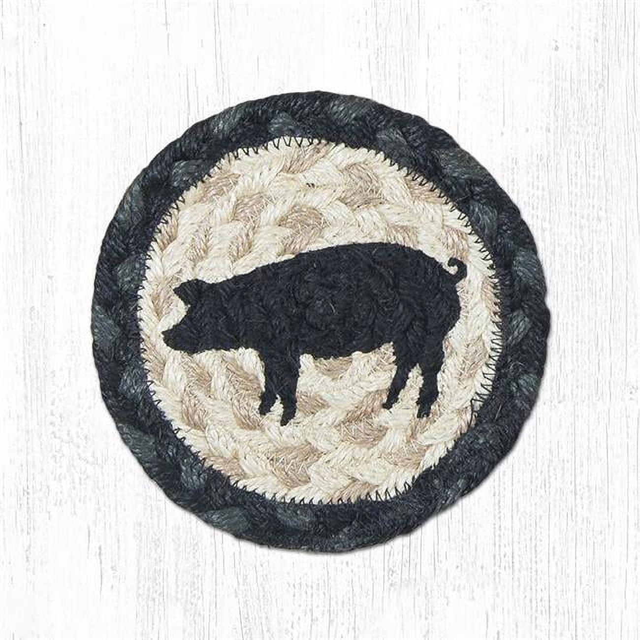 5 x 5 in. Pig Silhouette Printed Round Coaster