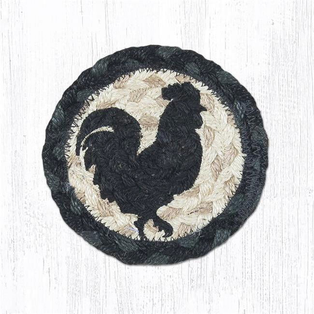 5 x 5 in. Rooster Silhouette Printed Round Coaster