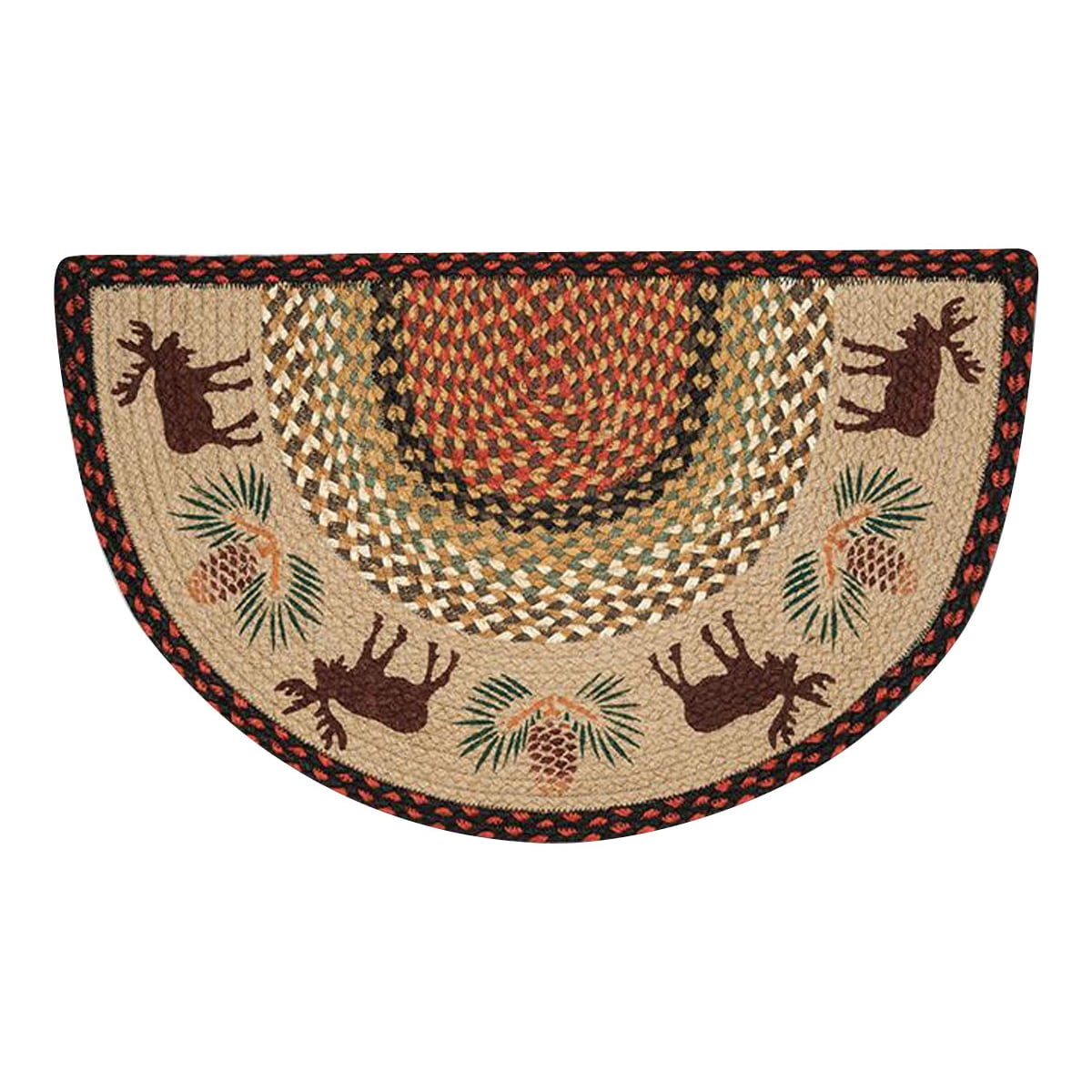 Picture of Capitol Importing 32-019MP 18 x 29 in. Moose & Pinecone Printed Slice Rug