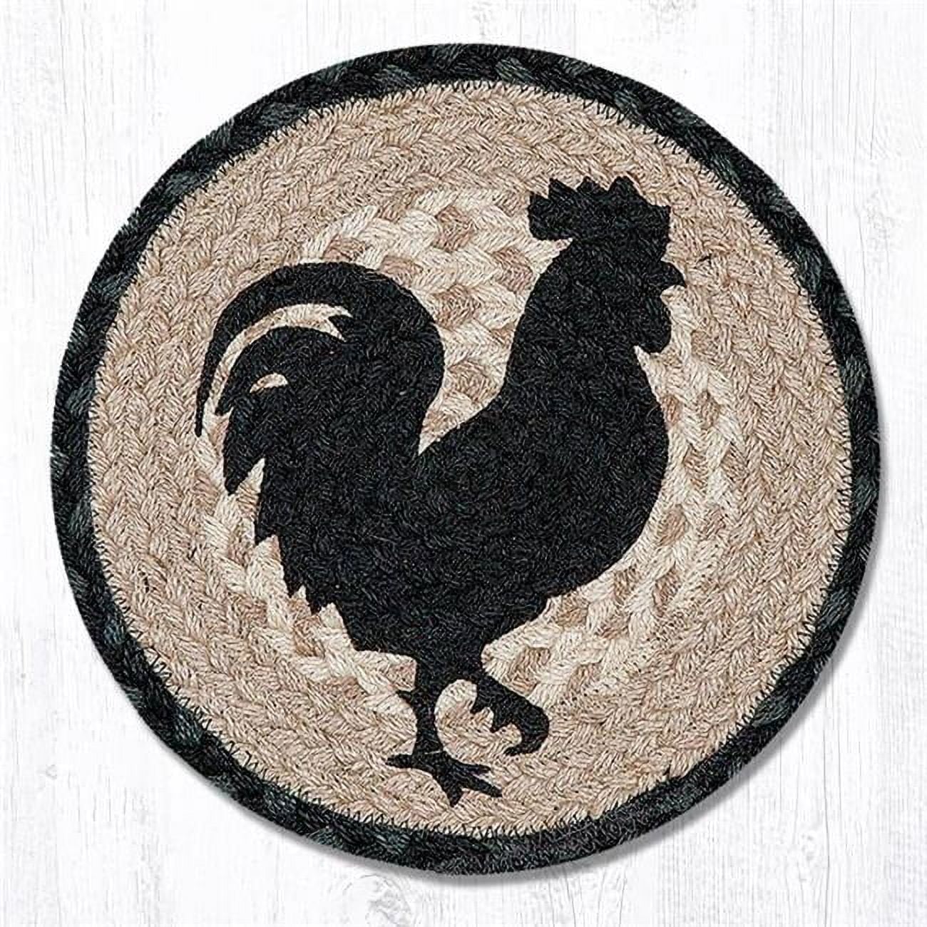 10 x 10 in. Rooster Silhouette Printed Round Swatch