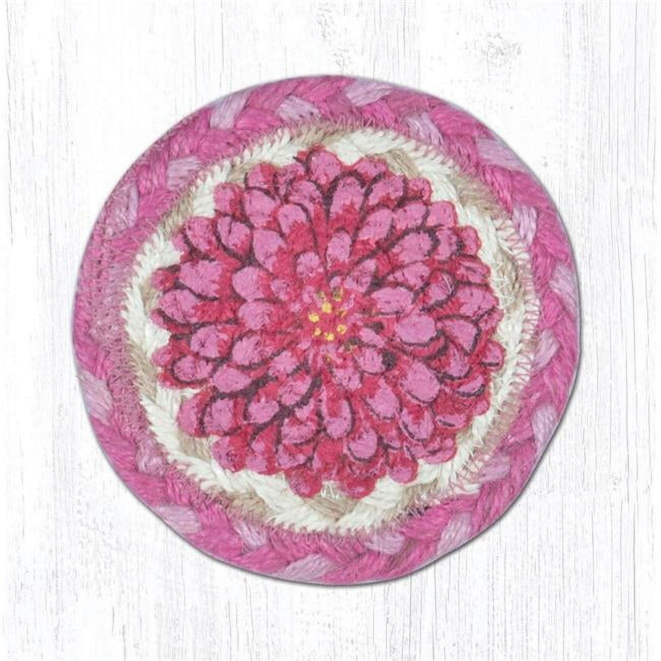 Picture of Capitol Importing 31-IC571BF 5 x 5 in. Jute Round Boho Flower Printed Coaster