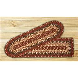 Picture of Capitol Importing 39-774 27 x 8.25 in. Jute Rectangle Stair Tread - Burgundy, Black & Dijion