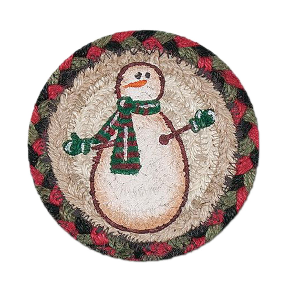 5 x 5 in. Moon & Star Snowman Printed Round Coaster