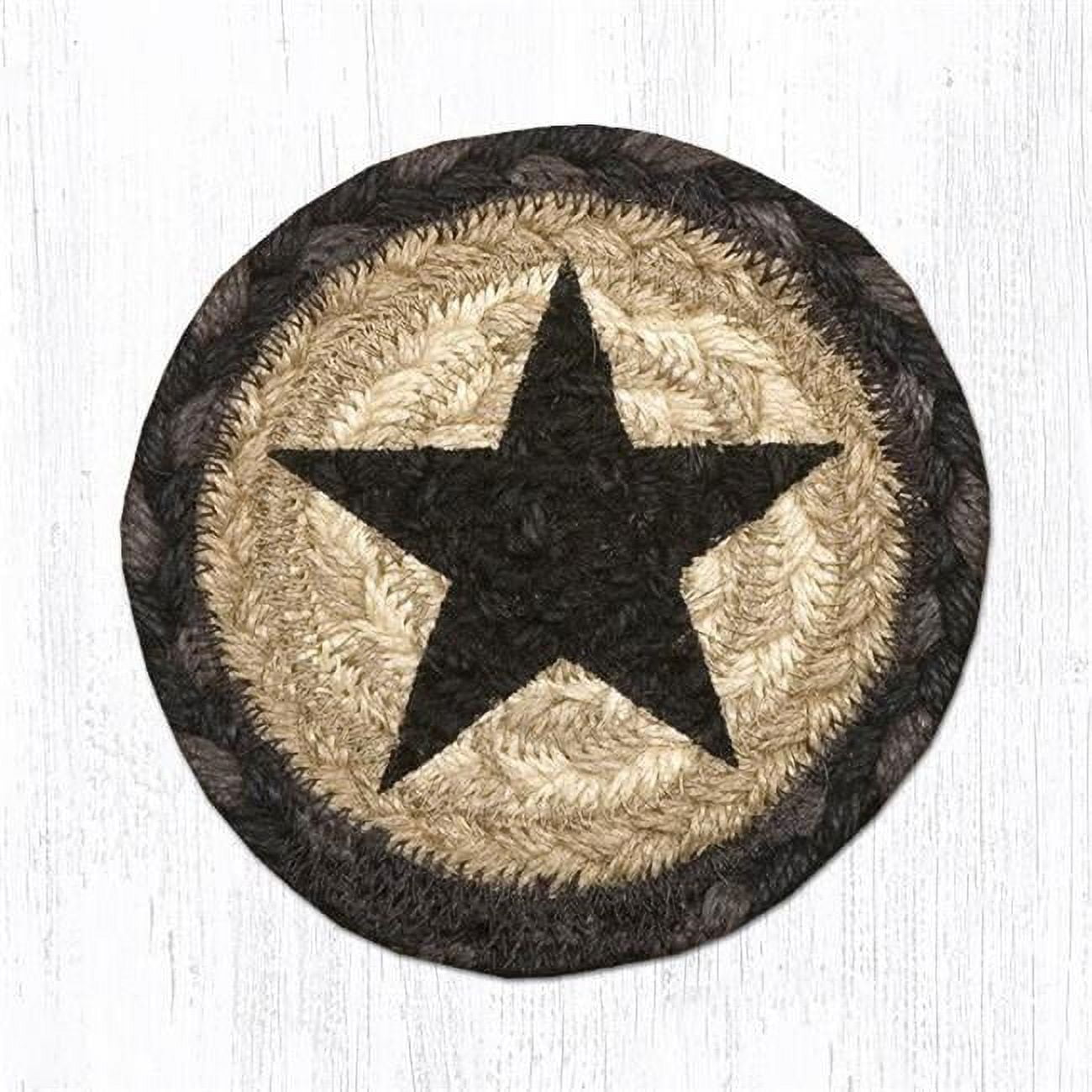 5 x 5 in. Black Star Printed Round Coaster