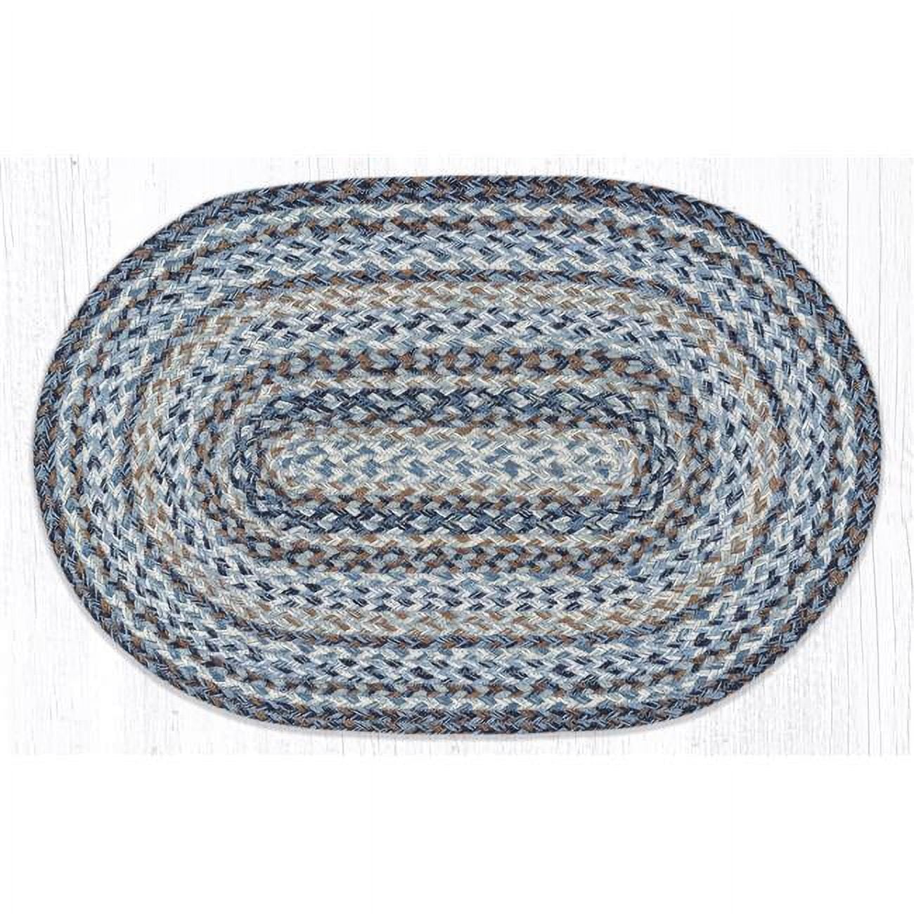 Capitol Importing  20 x 30 in. C 9-119 Denim Oval Braided Rug