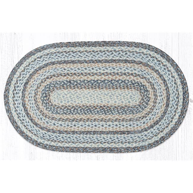 Capitol Importing  27 x 45 in. C 9-119 Denim Oval Braided Rug